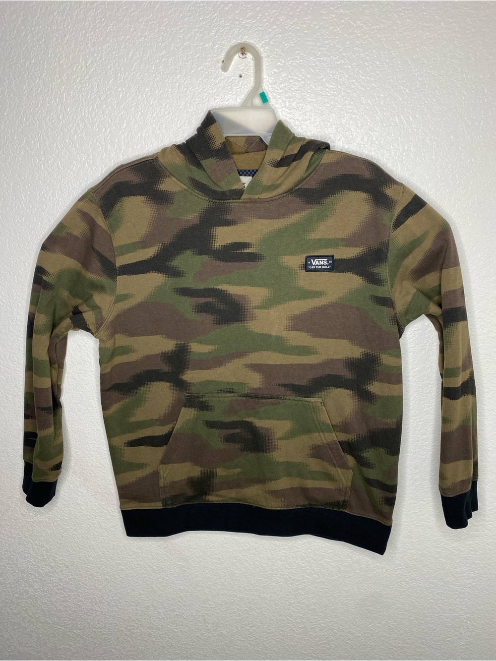 Vans Green and Brown Camo Pullover Hoodie Size XL
